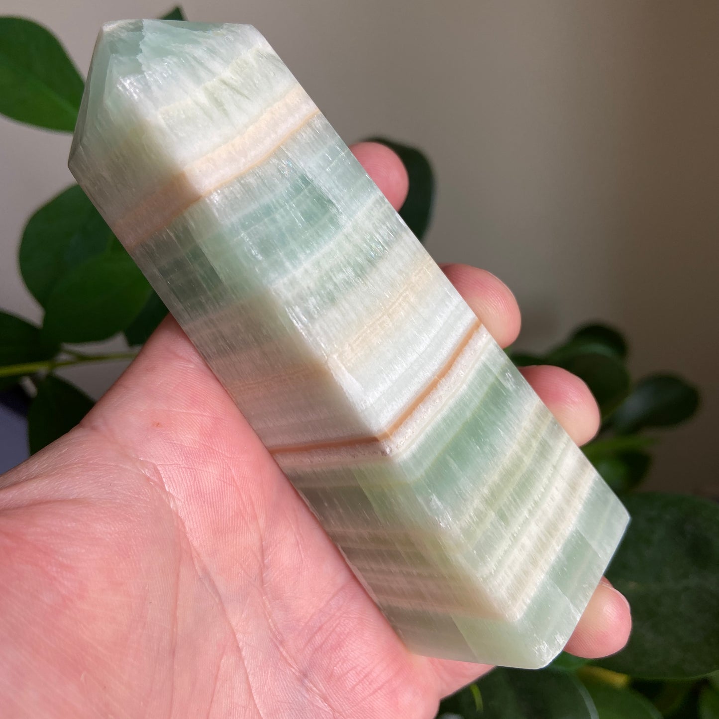 Pistachio Calcite Towers - Earth Elements UK