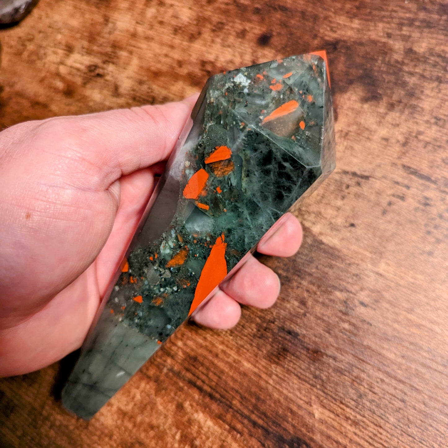 African Bloodstone Large Wand 414g/16.5cm