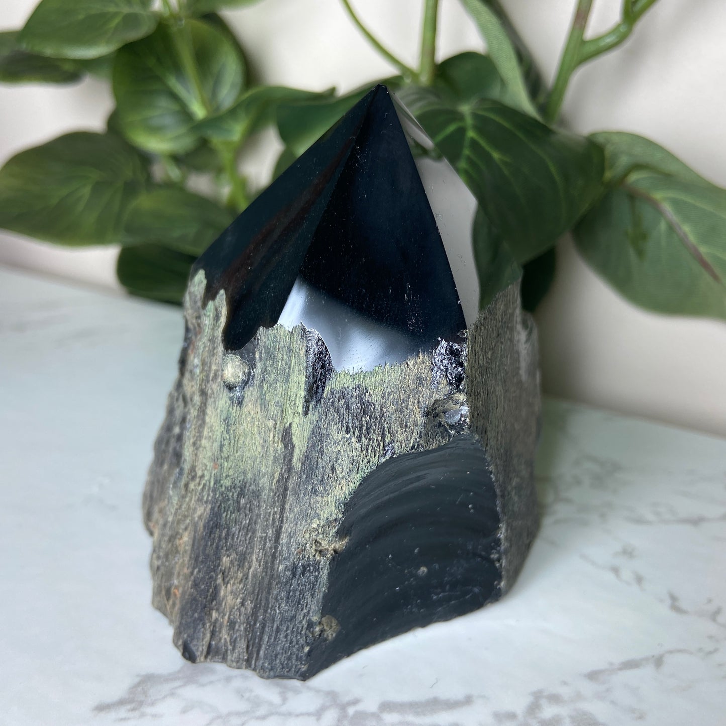 Obsidian Rough & Polished Point - Earth Elements UK