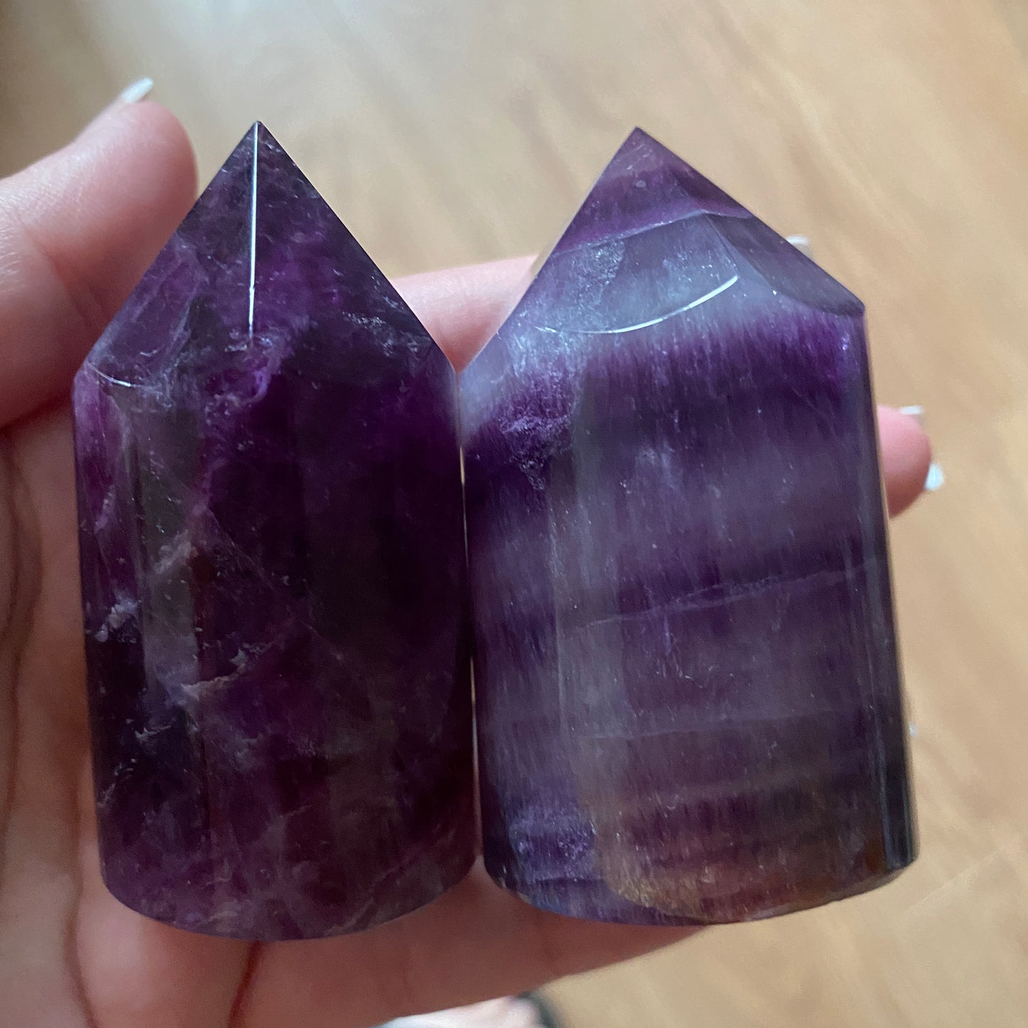 Chunky Fluorite Candle Points - Earth Elements UK