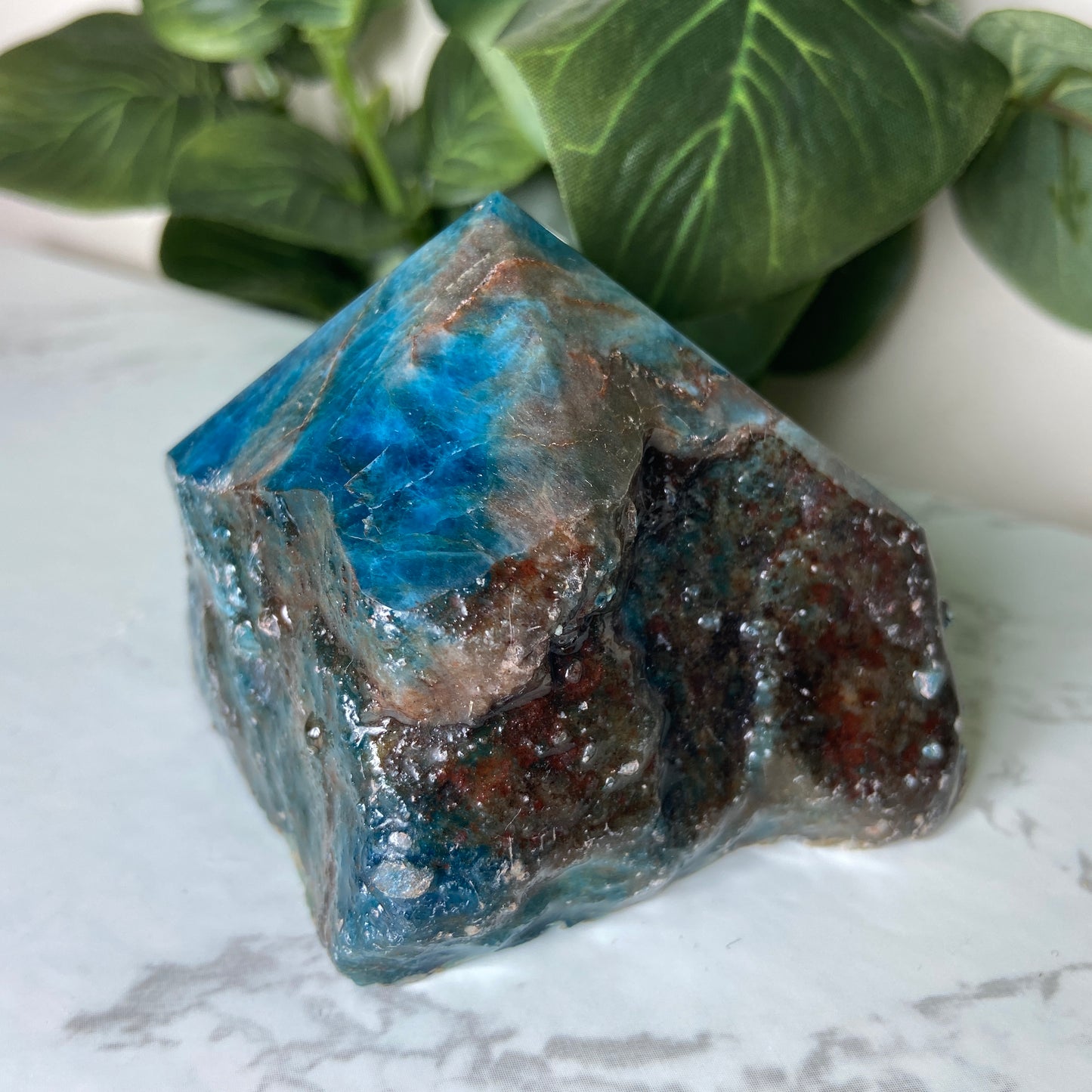 Apatite Rough & Polished Point - Earth Elements UK