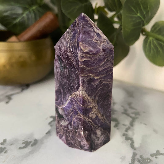 Silky Fluorite Root Small Point - Earth Elements UK