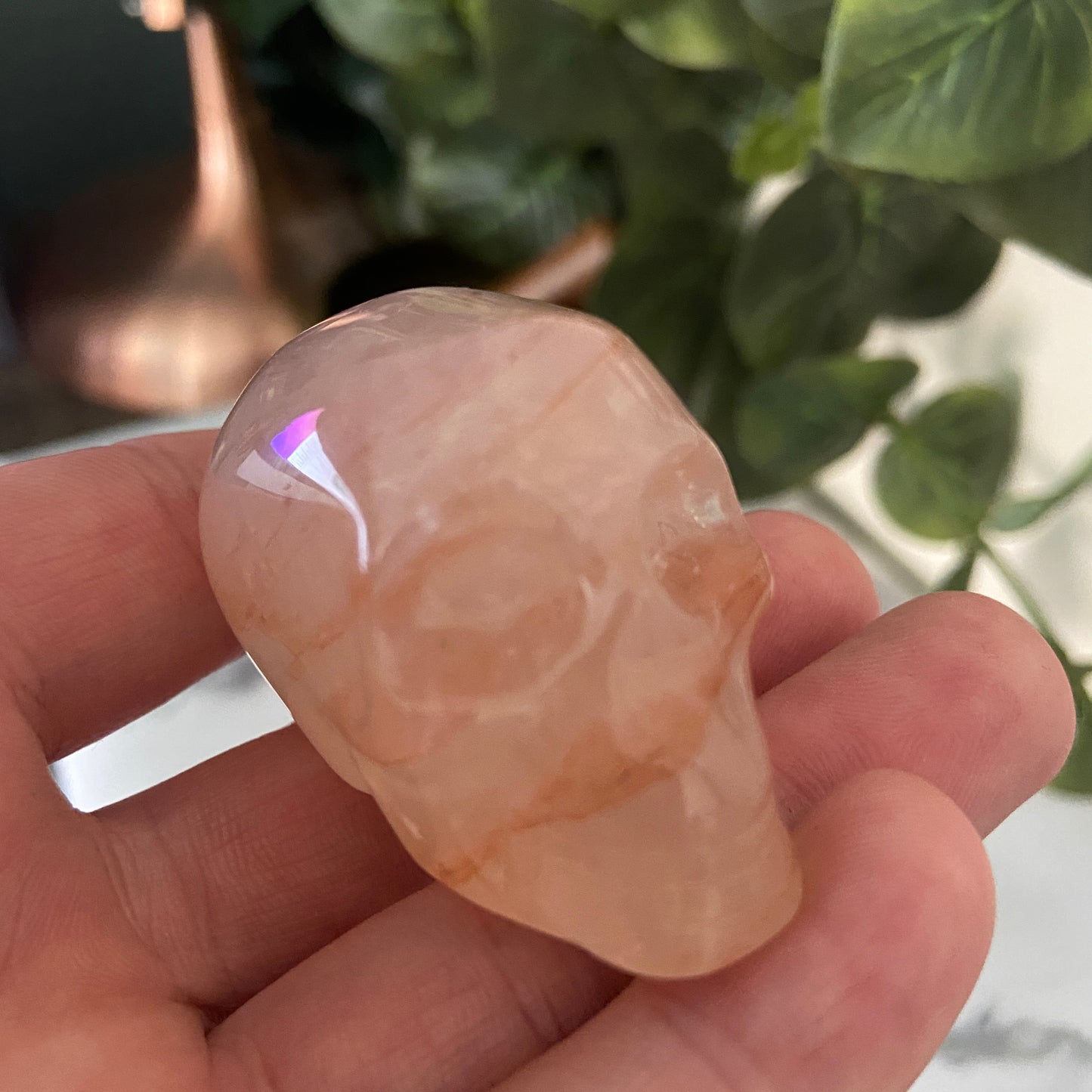 Fire Quartz Small Skull - Earth Elements UK