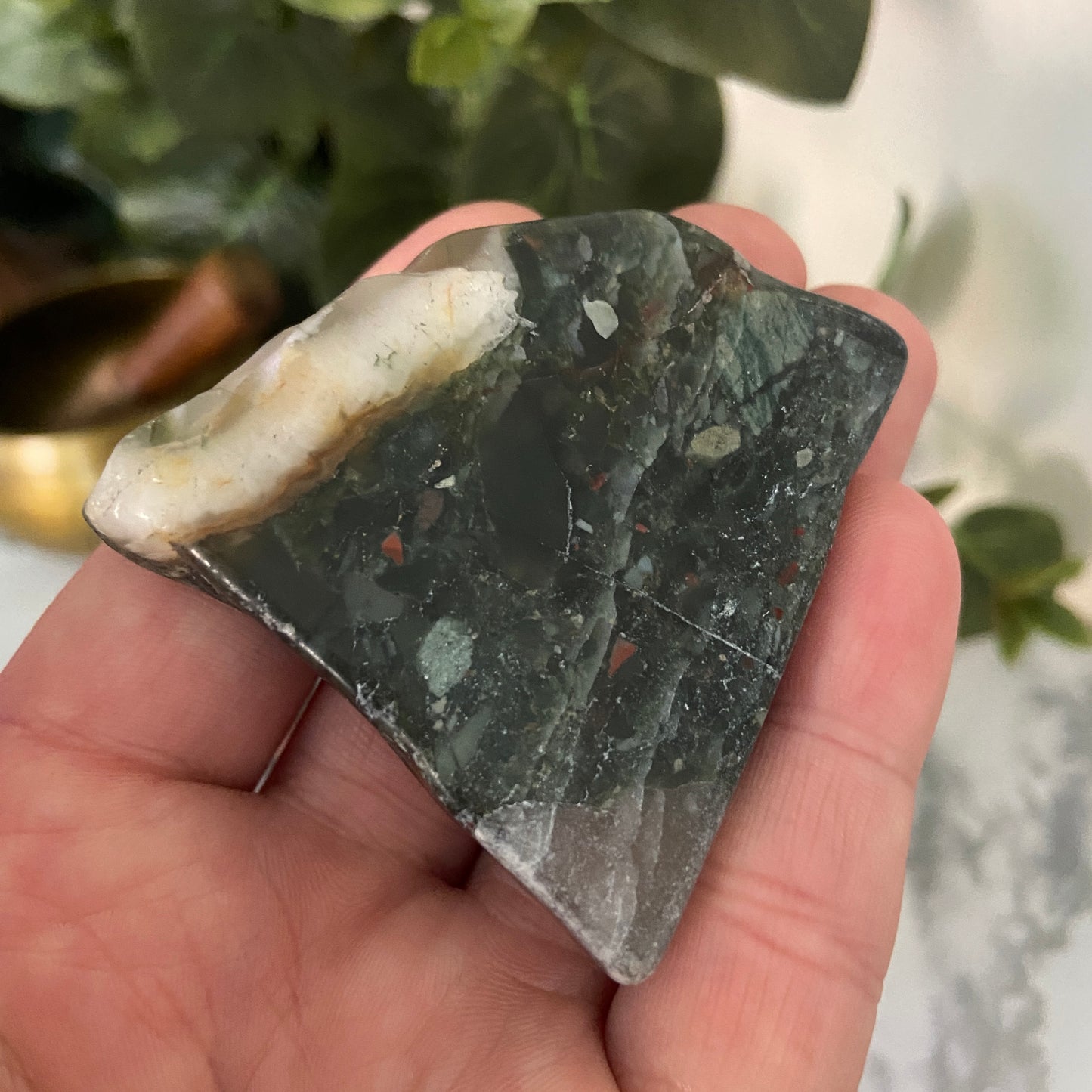 African Bloodstone Slices - Earth Elements UK