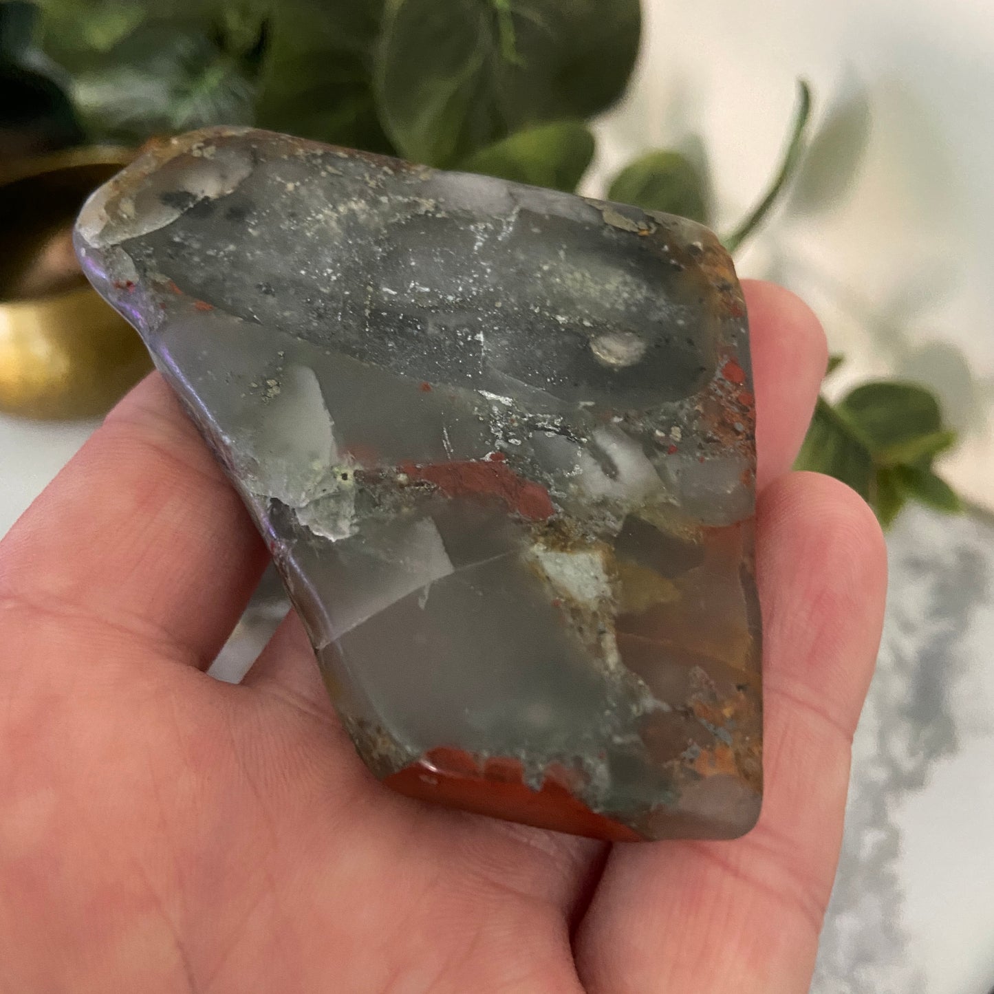 African Bloodstone Slices - Earth Elements UK