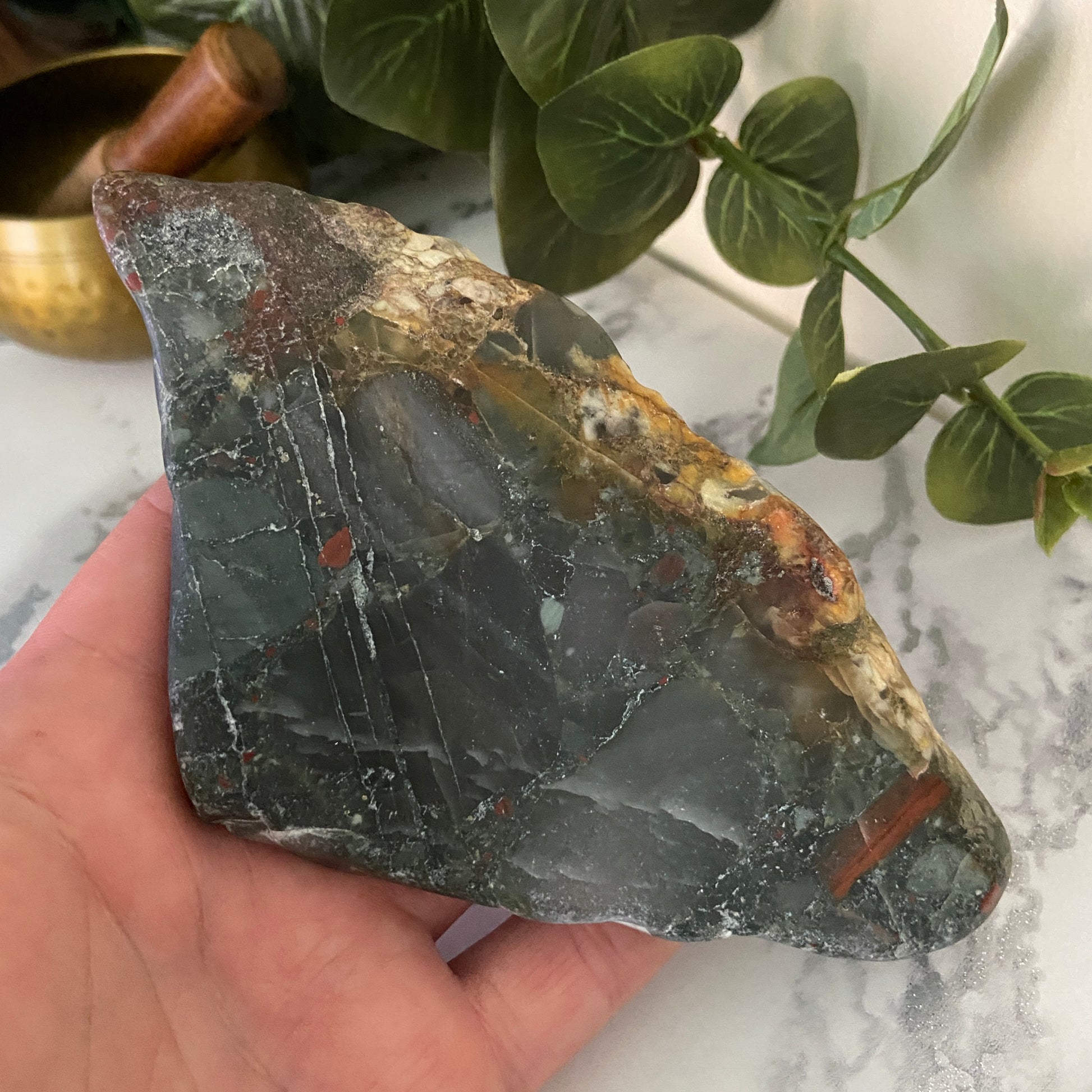 African Bloodstone Slices - Earth Elements UK