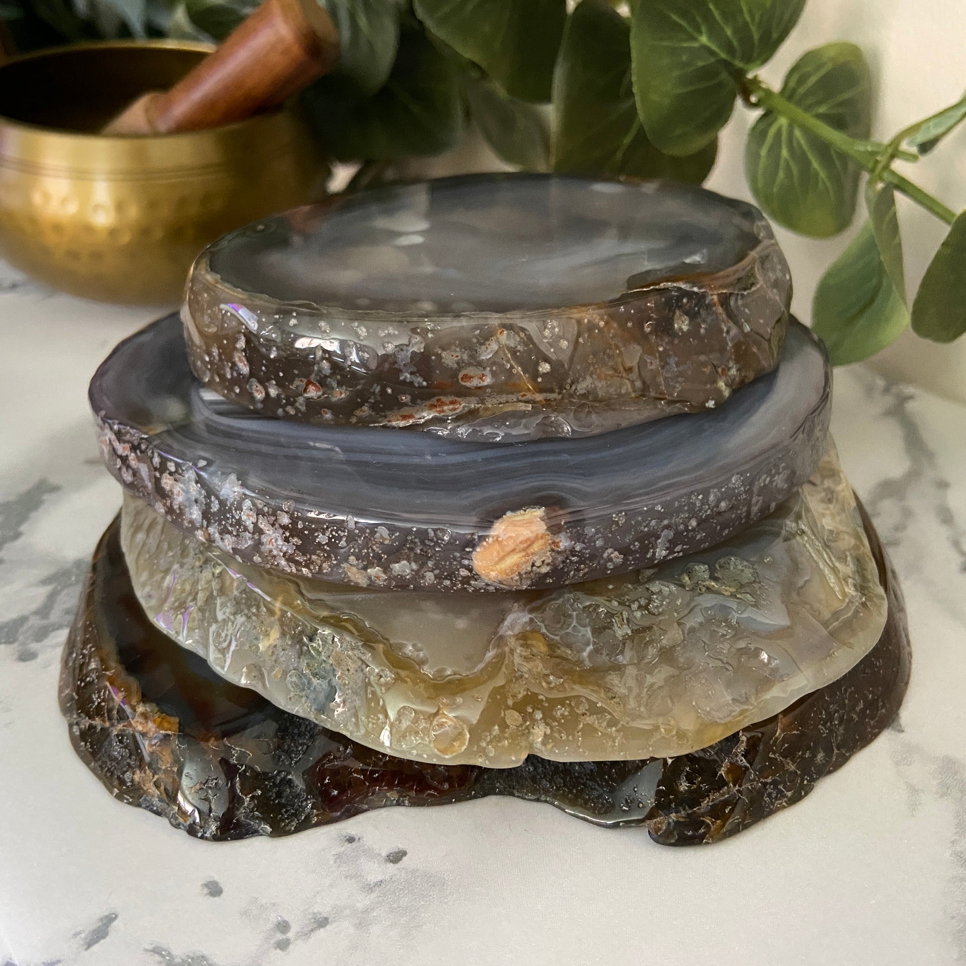 Stunning Chunky Natural Agate Slices - Earth Elements UK