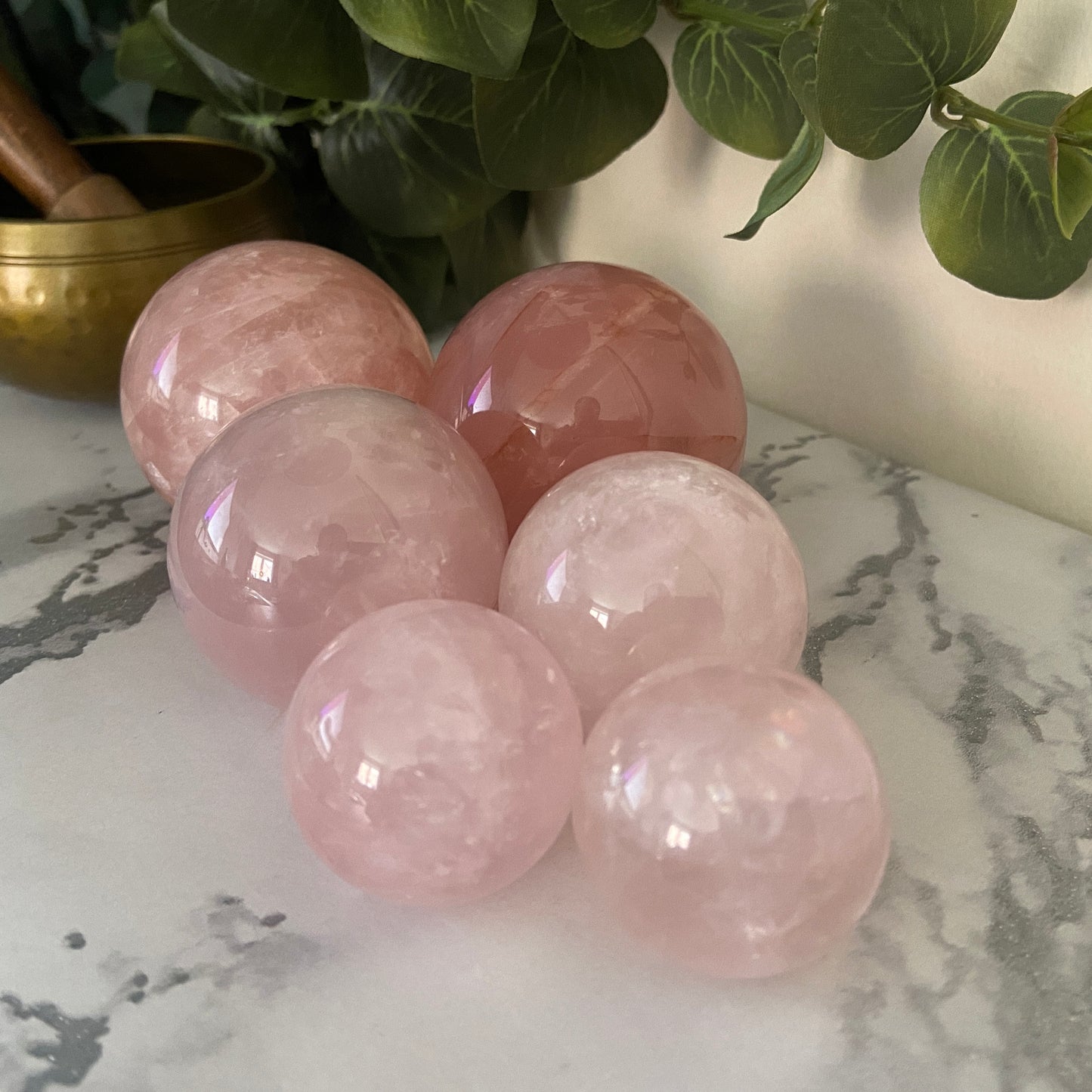 Rose Quartz Spheres - Earth Elements UK