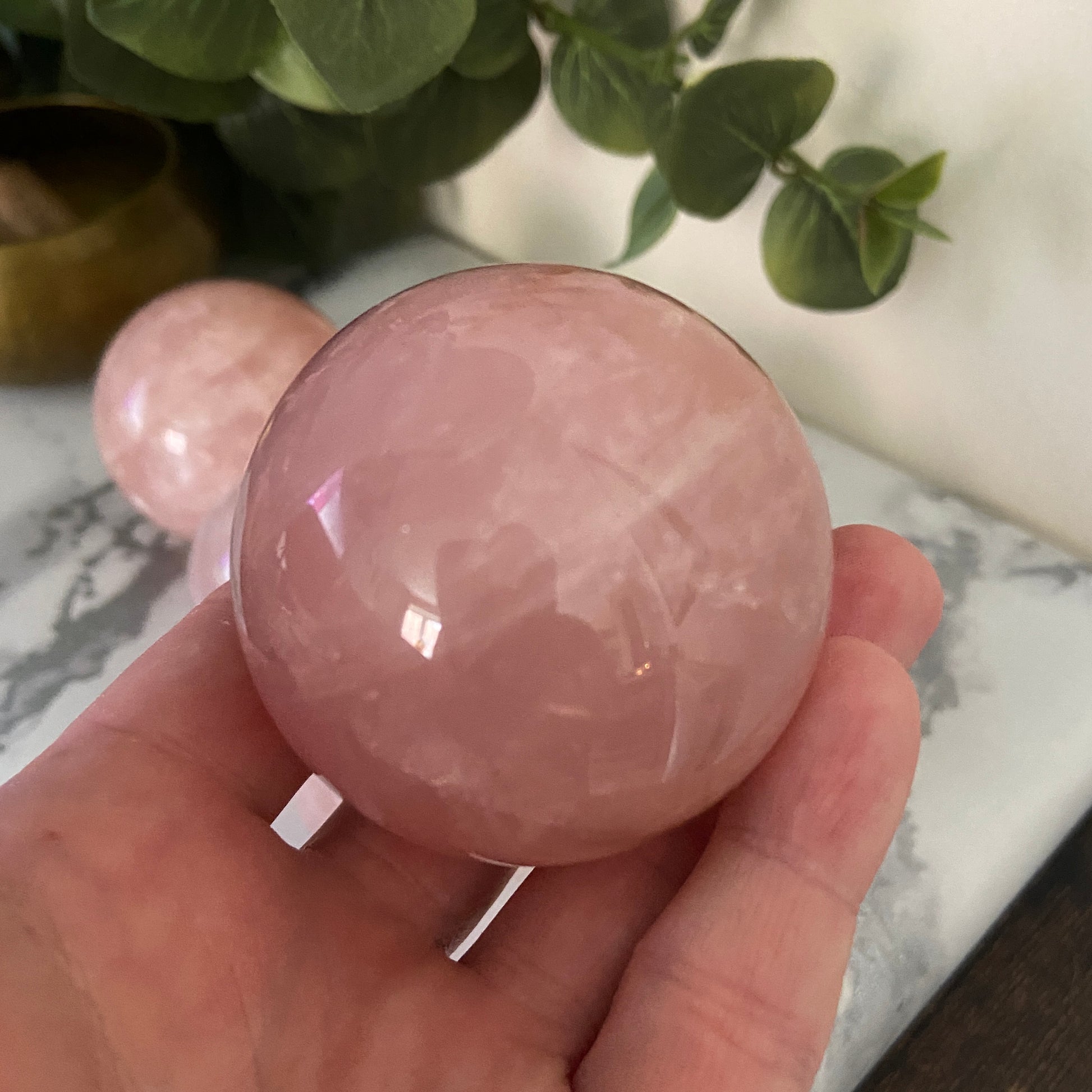 Rose Quartz Spheres - Earth Elements UK