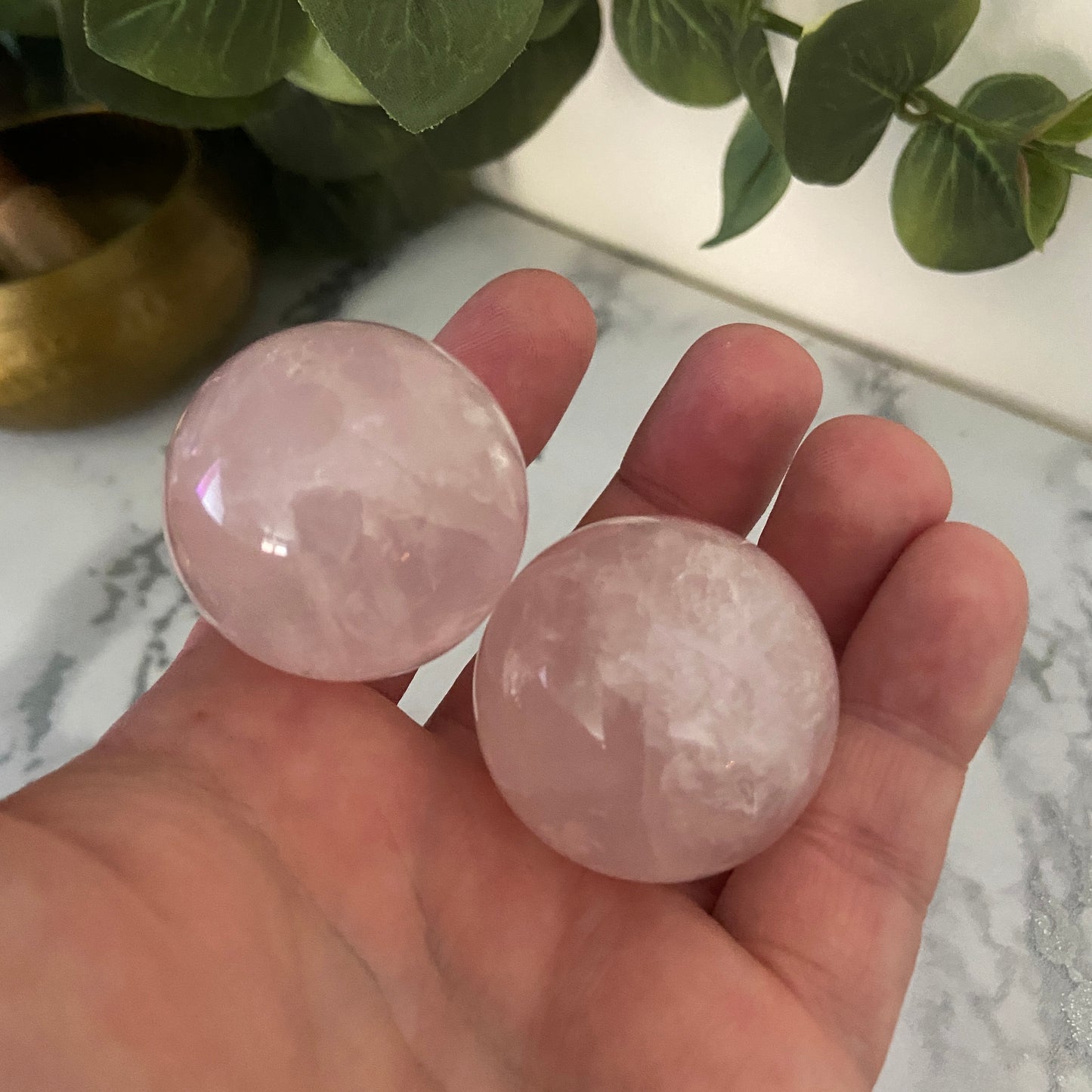 Rose Quartz Spheres - Earth Elements UK