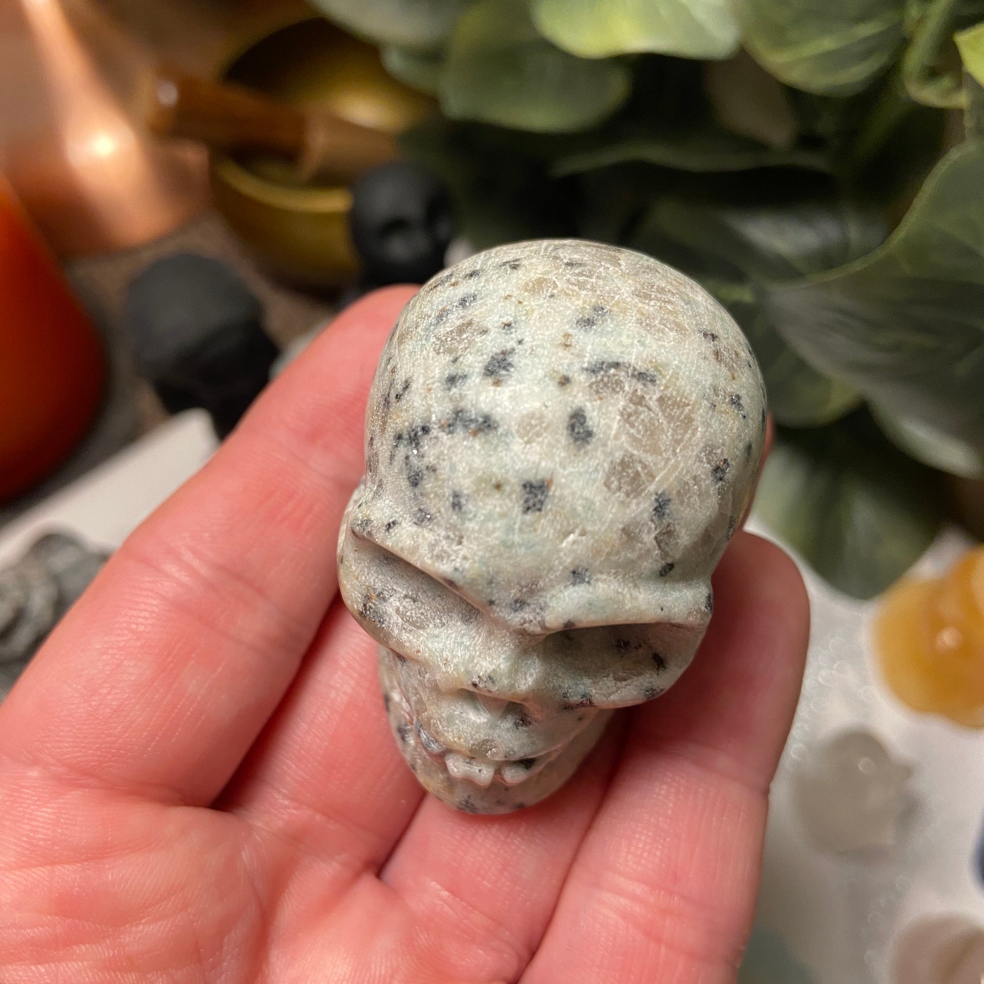 Kiwi Jasper Small Skull - Earth Elements UK