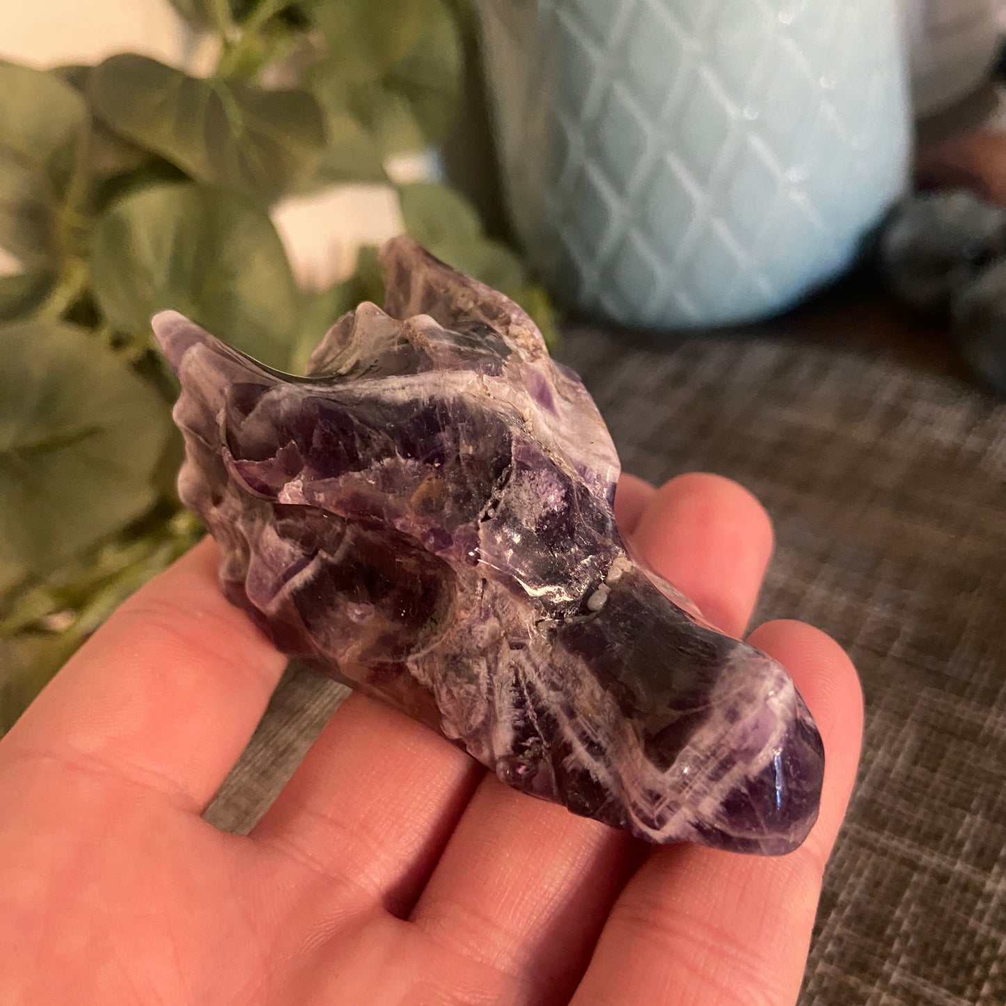 Dream Amethyst Dragon Skull - Earth Elements UK