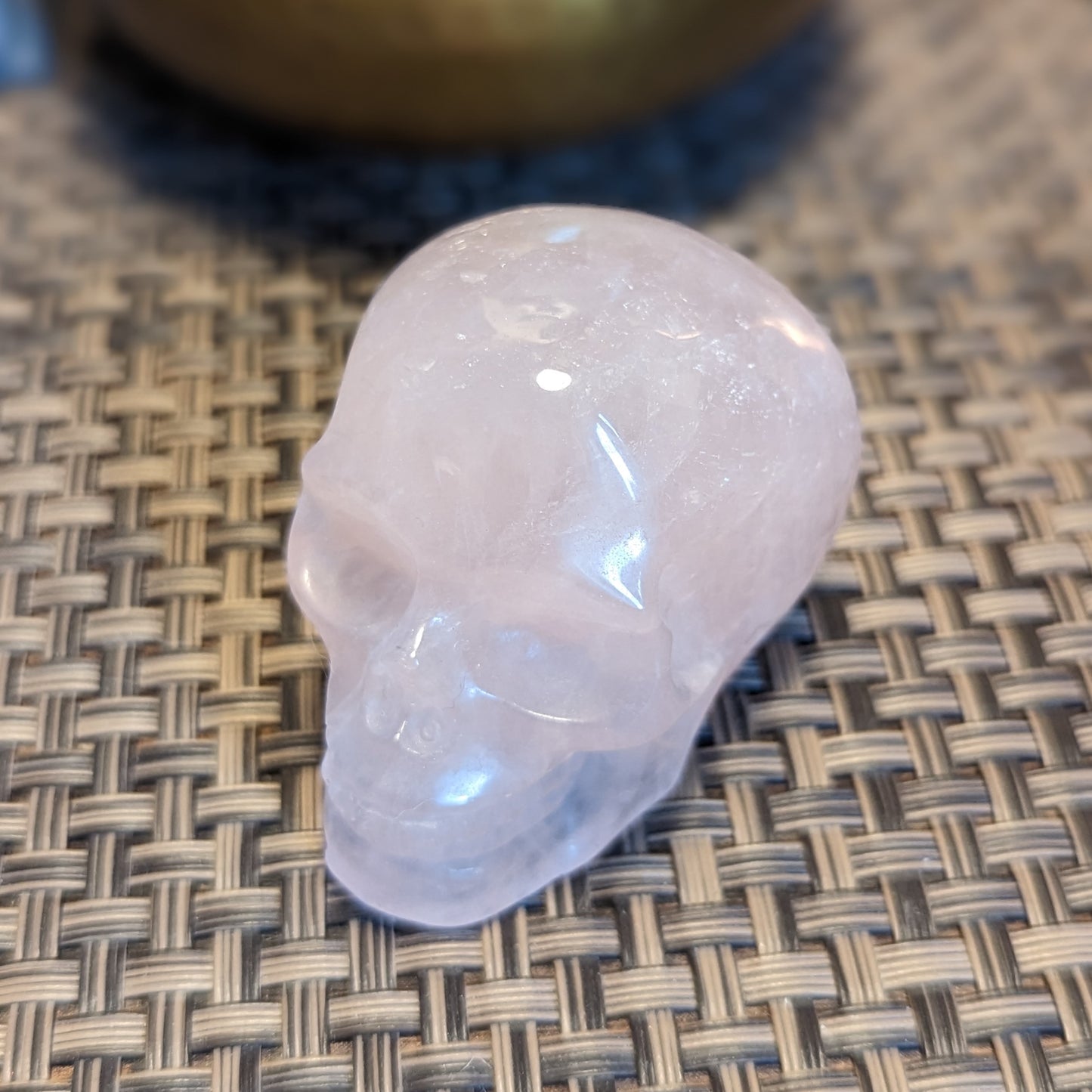 Rose Quartz 40mm Skull