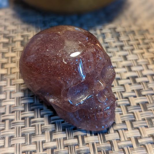 Strawberry Quartz 40mm Skull (106g)
