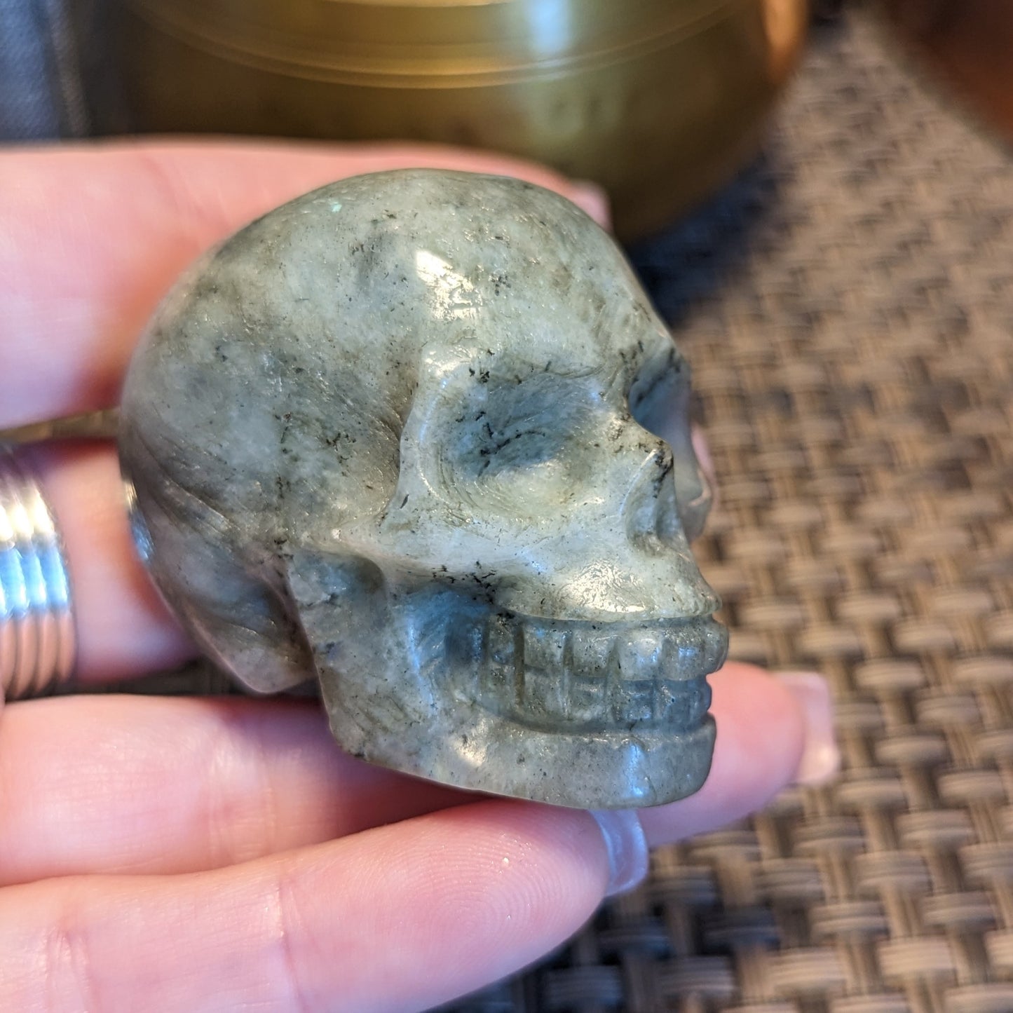 Labradorite 40mm Skull