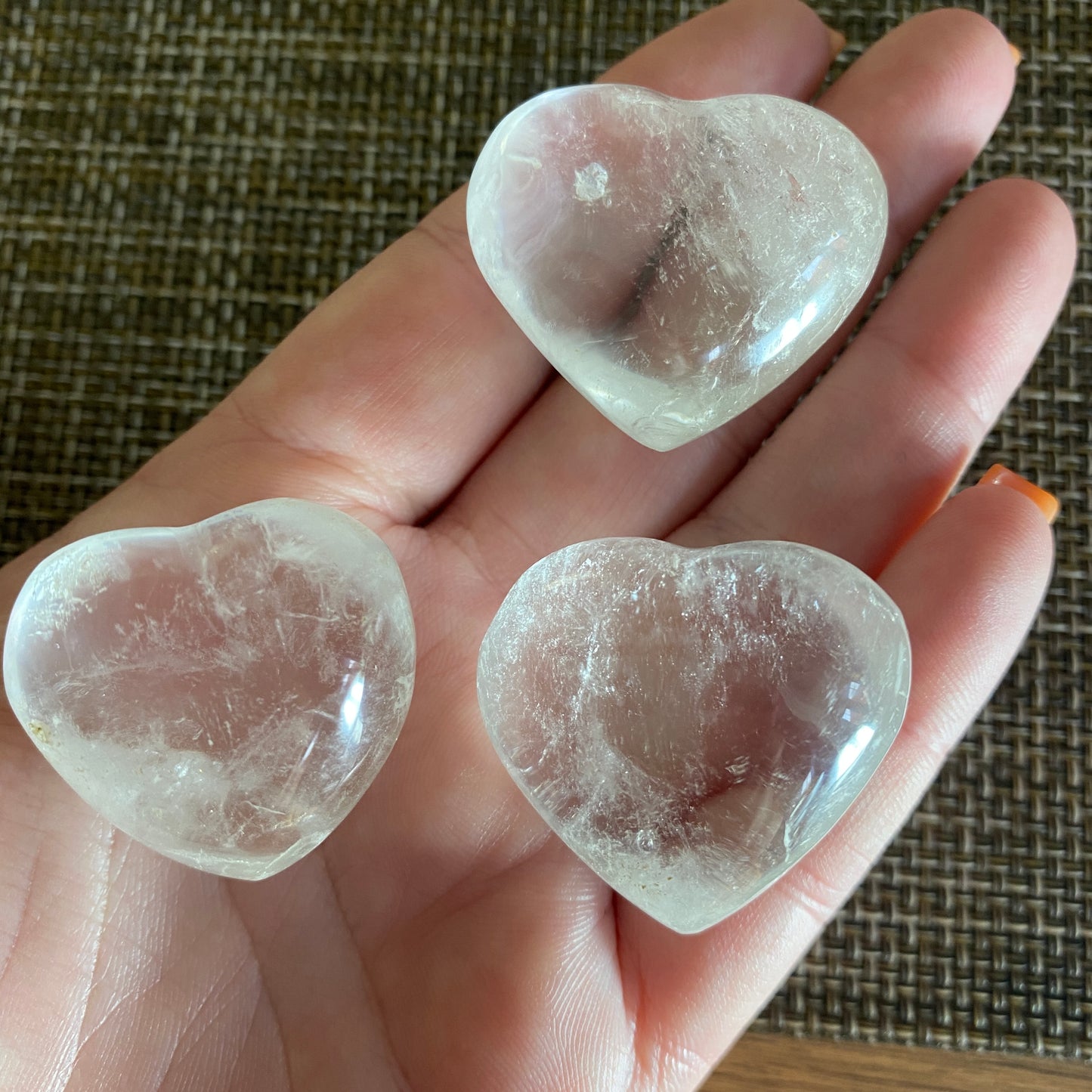 Clear Quartz Puffy Hearts - Earth Elements UK