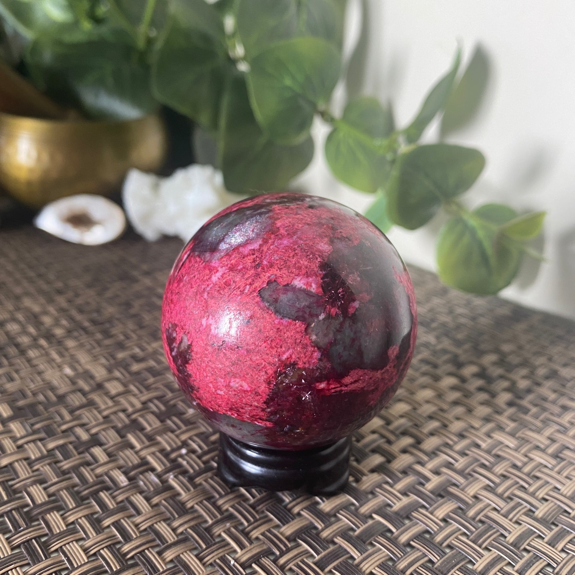 Plum Blossom Jade Spheres - Earth Elements UK