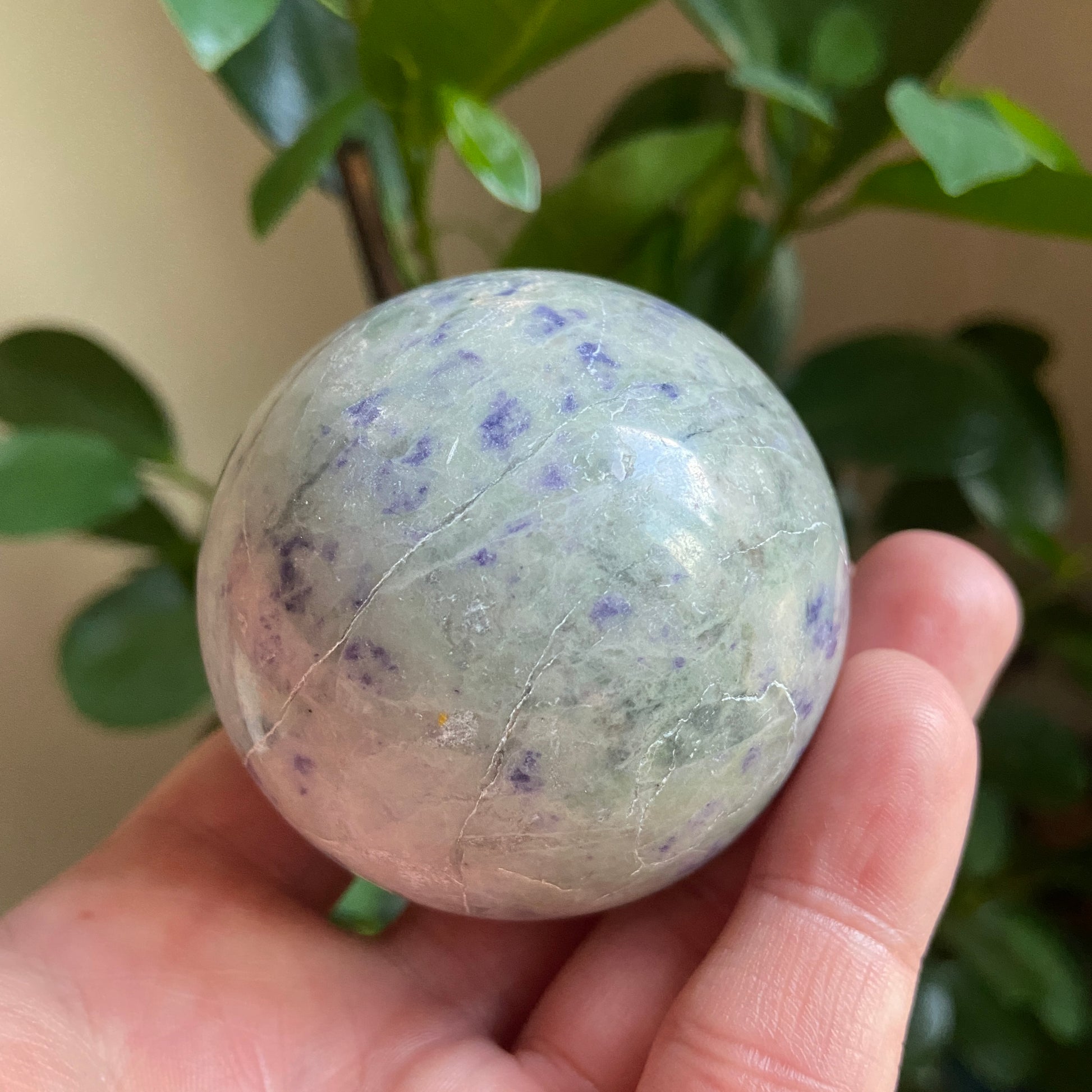 Purple & Green Jade Spheres - Earth Elements UK