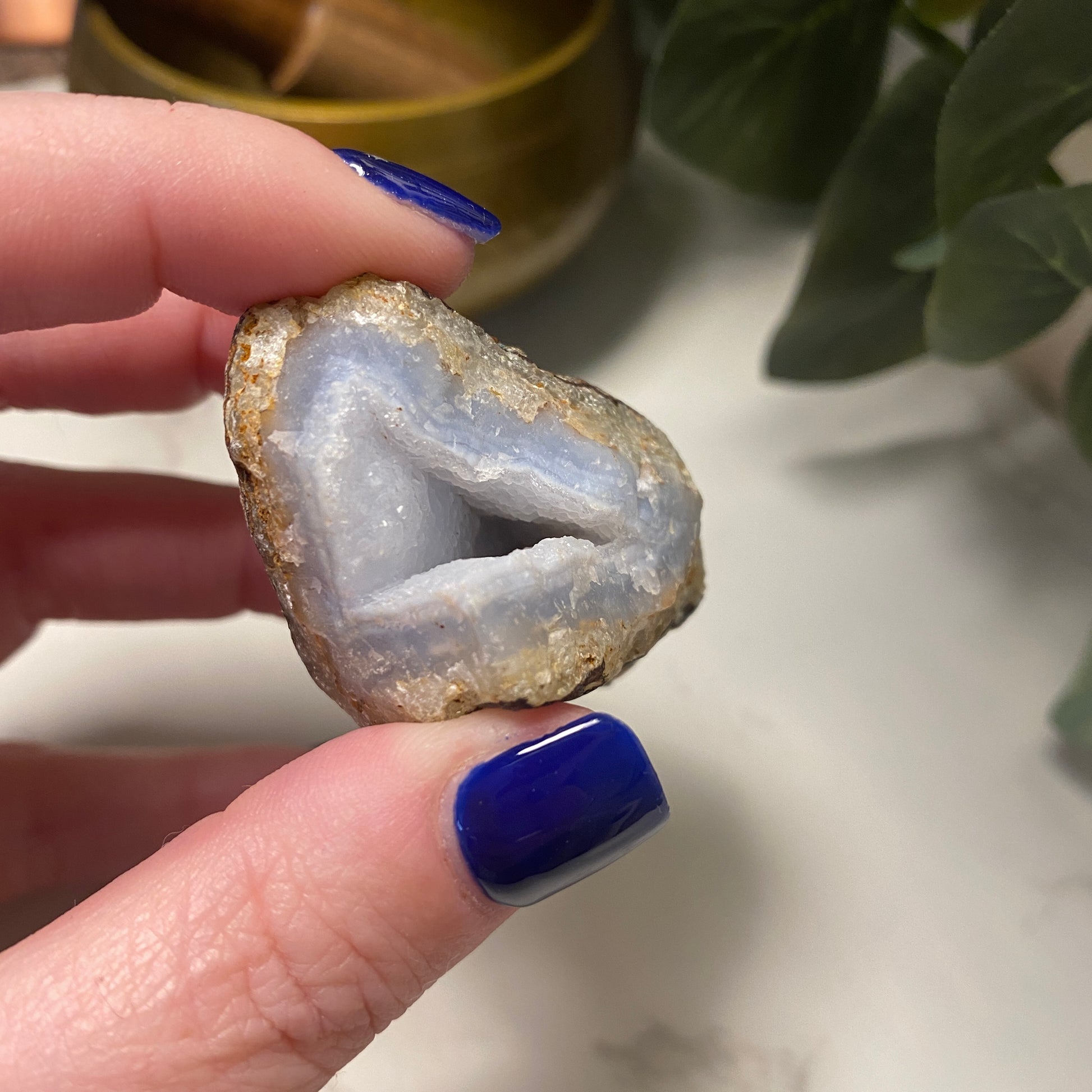 Raw Blue Lace Agate - Earth Elements UK