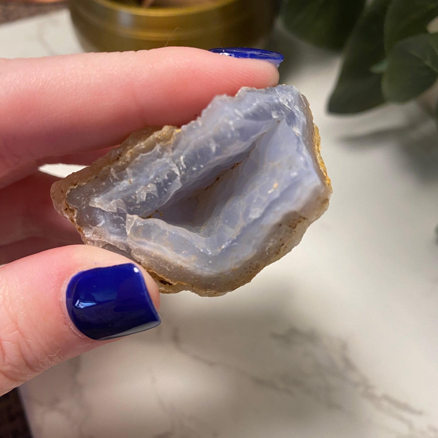 Raw Blue Lace Agate - Earth Elements UK