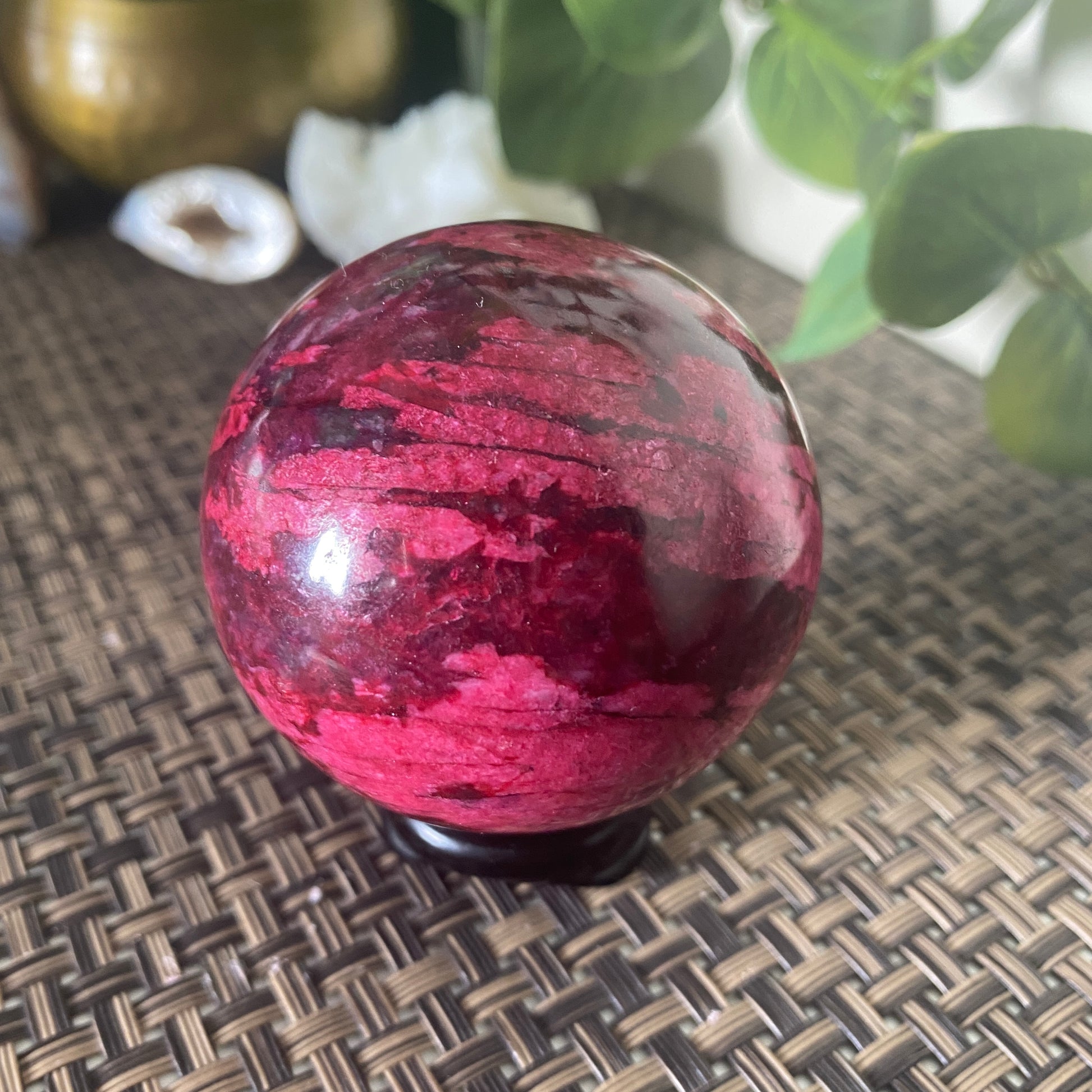 Plum Blossom Jade Spheres - Earth Elements UK