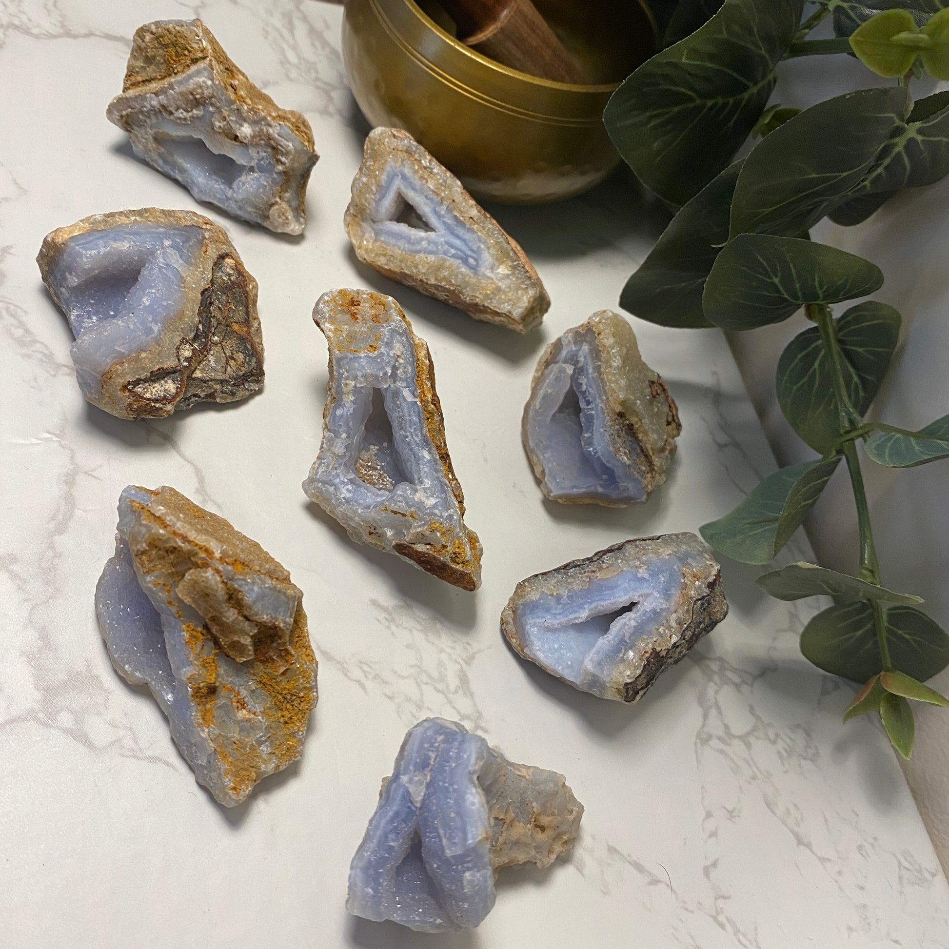 Raw Blue Lace Agate - Earth Elements UK