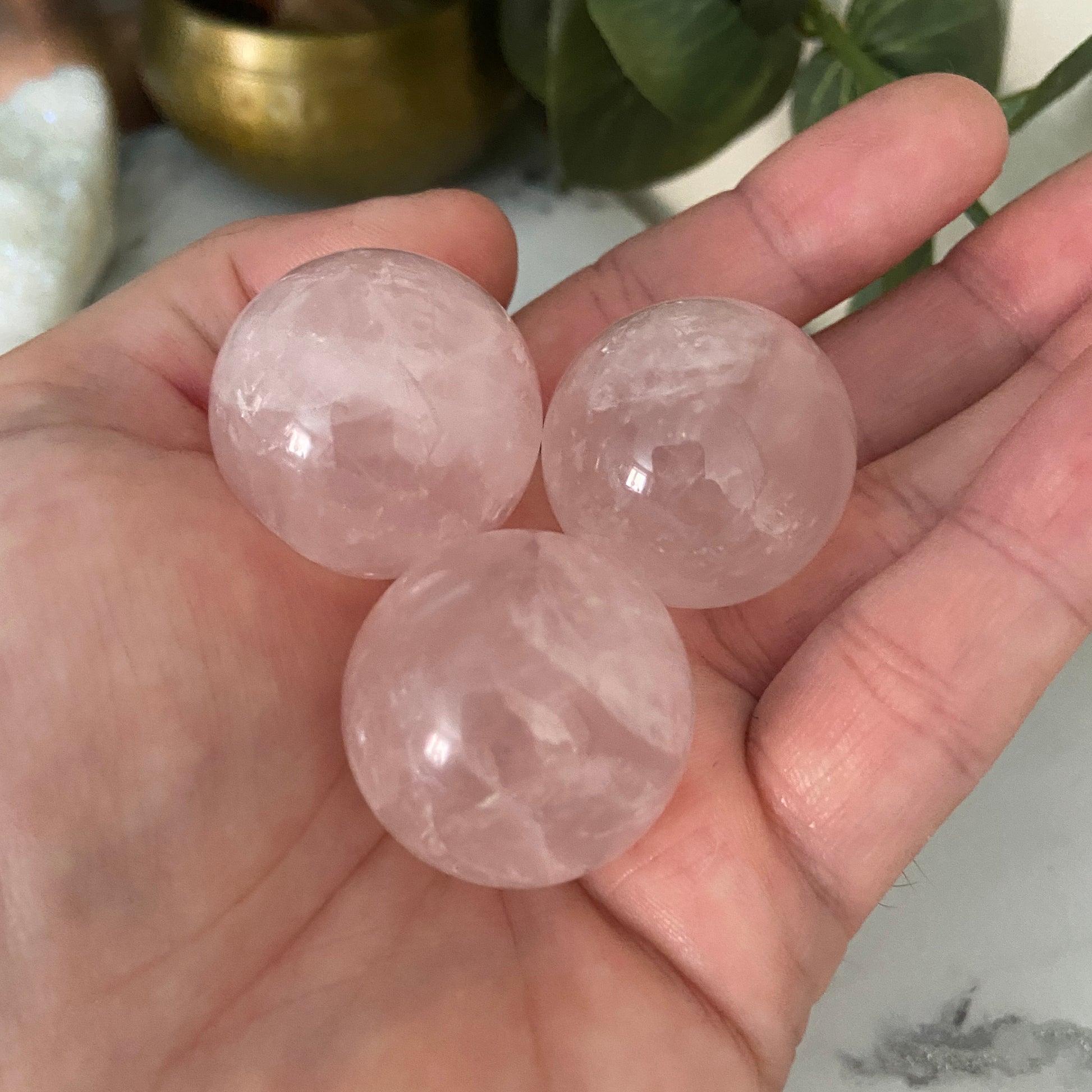 Rose Quartz Spheres - Earth Elements UK