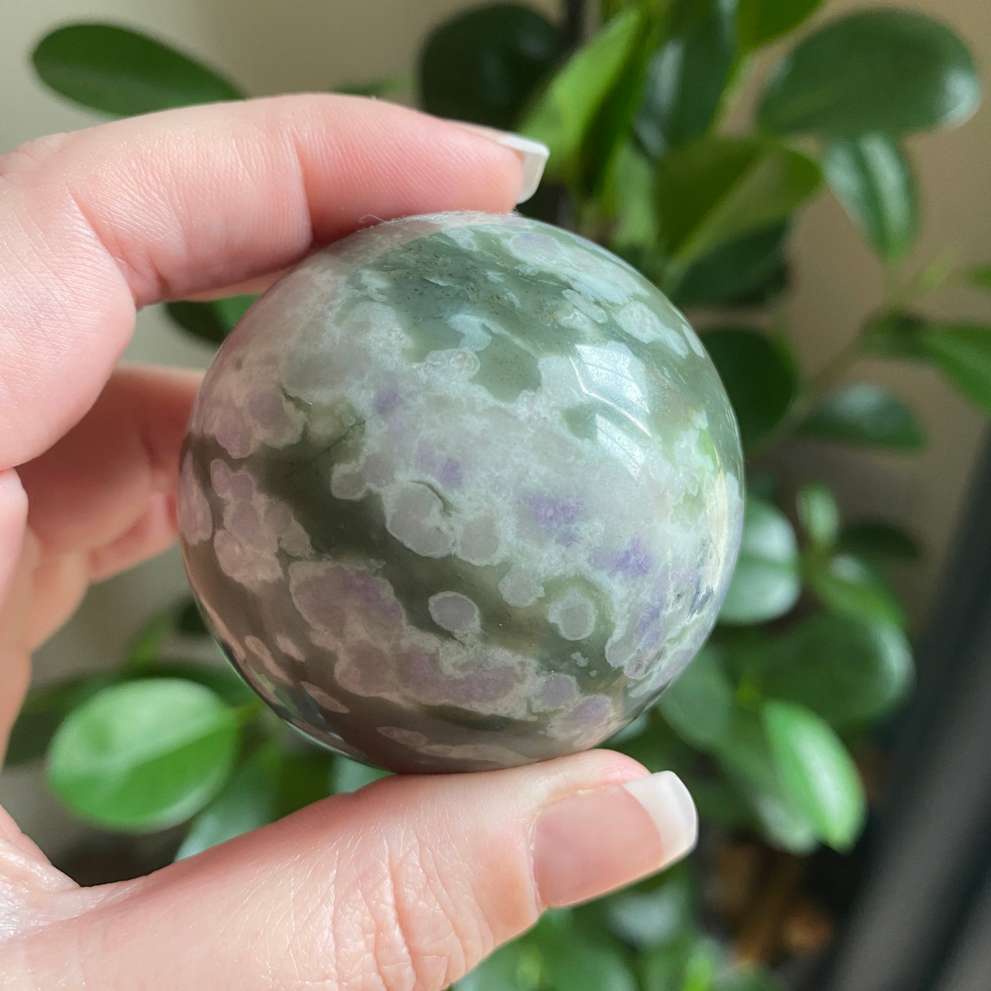 Purple & Green Jade Spheres - Earth Elements UK