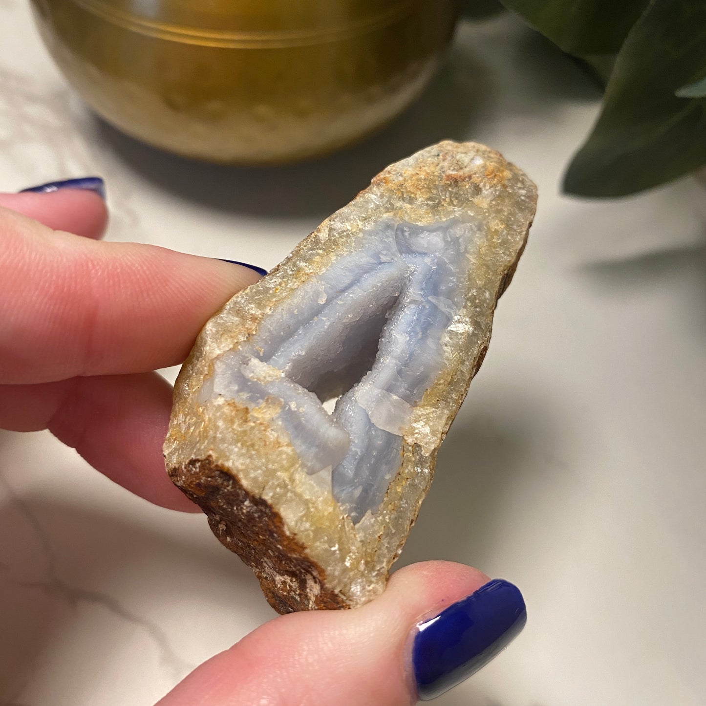 Raw Blue Lace Agate - Earth Elements UK