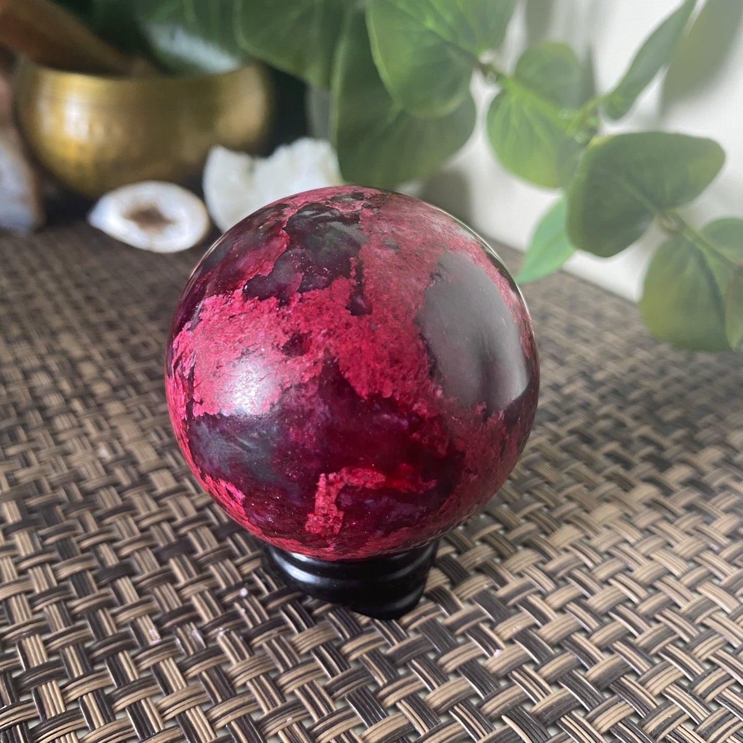 Plum Blossom Jade Spheres - Earth Elements UK