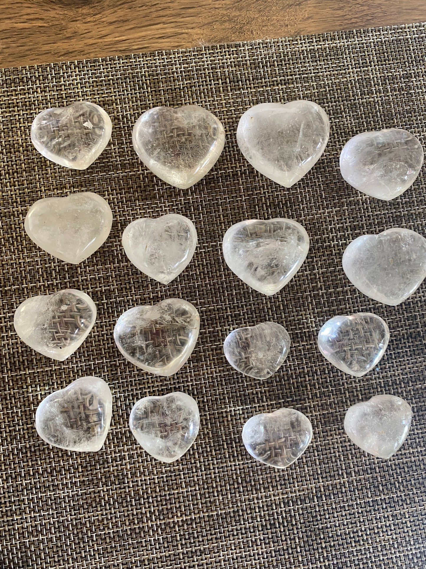 Clear Quartz Puffy Hearts - Earth Elements UK