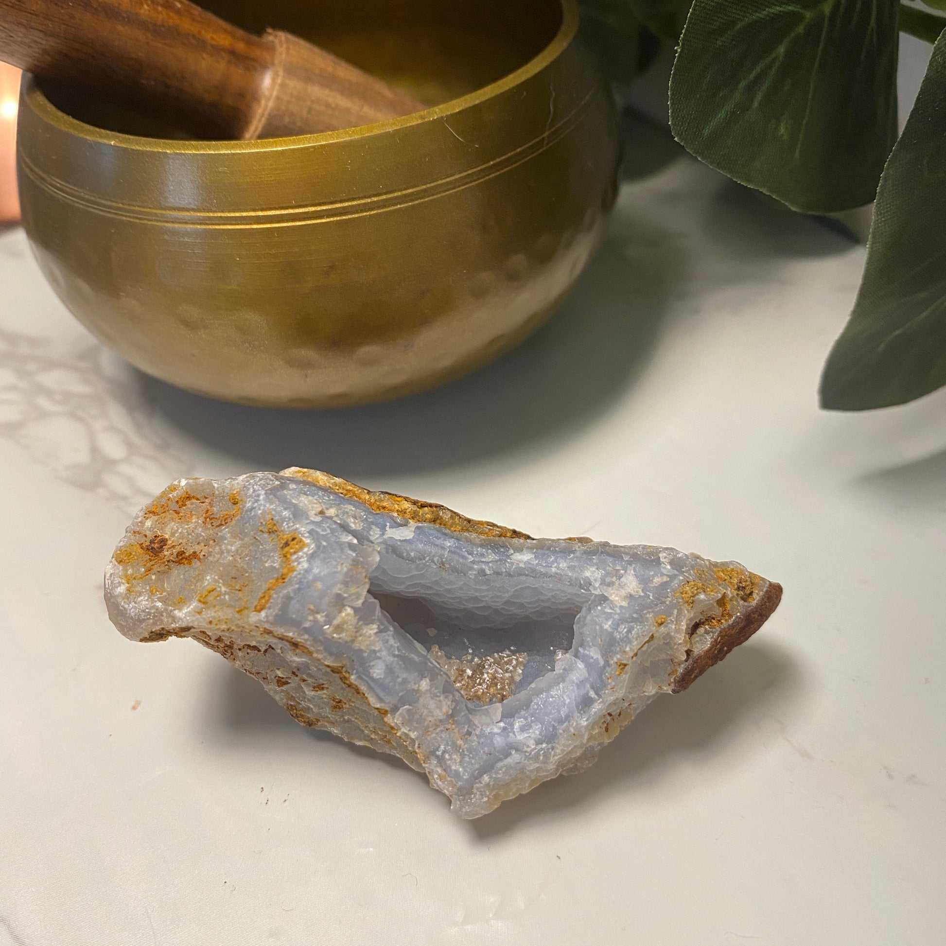 Raw Blue Lace Agate - Earth Elements UK