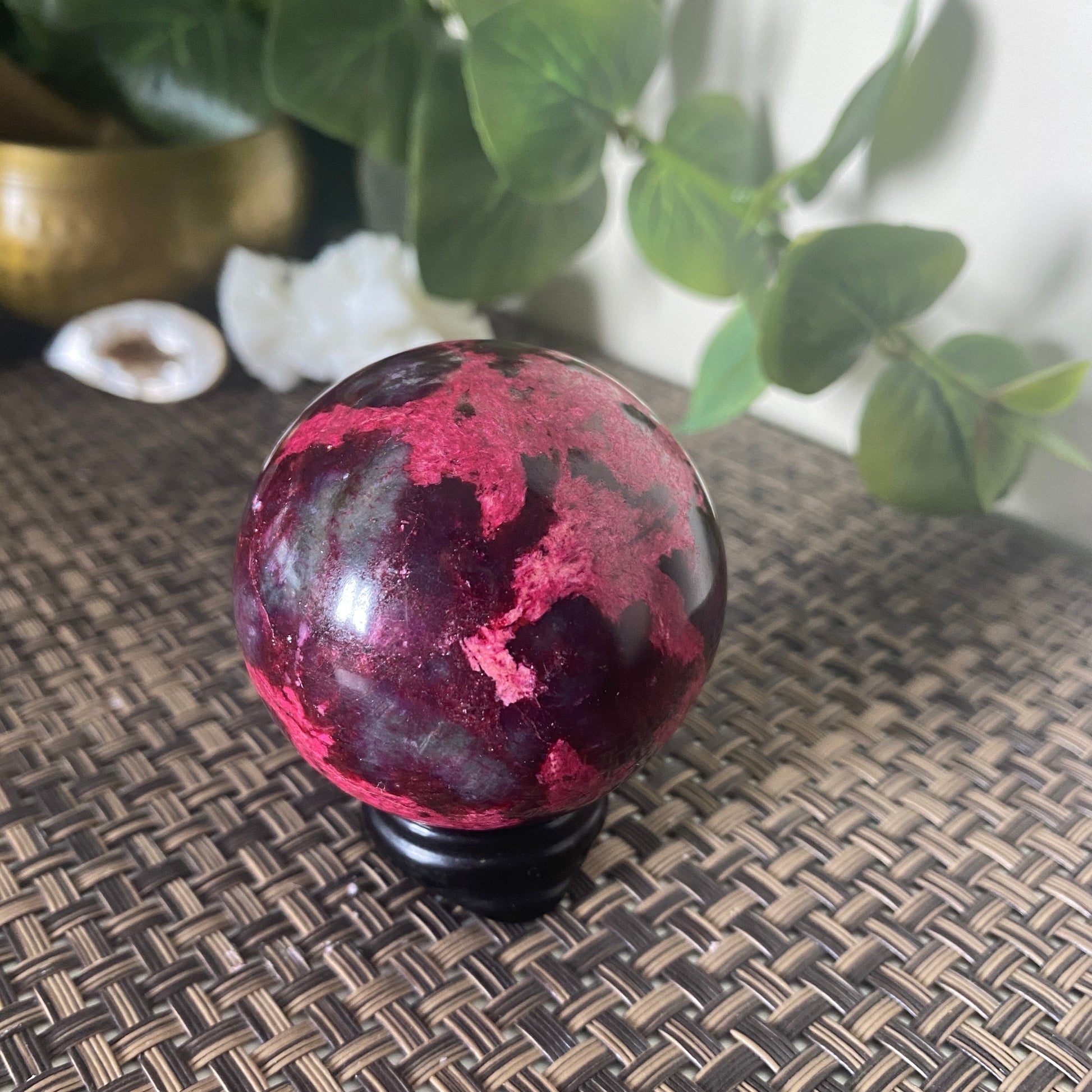 Plum Blossom Jade Spheres - Earth Elements UK