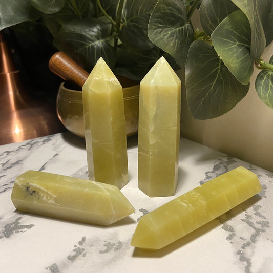 Lemon Calcite Points - Earth Elements UK